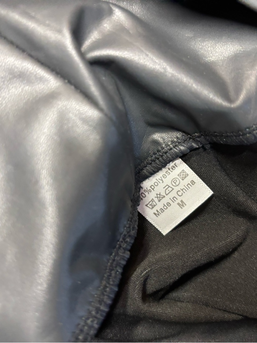 Black Faux Leather Leggings - Picture 7 of 7